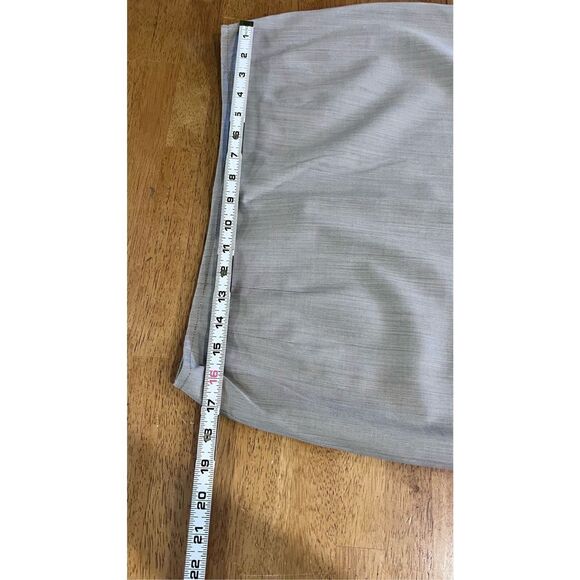 Zanella Women's Virgin Wool Fully Lined Midi Straight Pencil Skirt Gray Size 14 - Picture 6 of 11